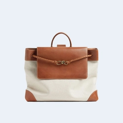 보테가 베네타 라지 안디아모 백팩 라이트우드